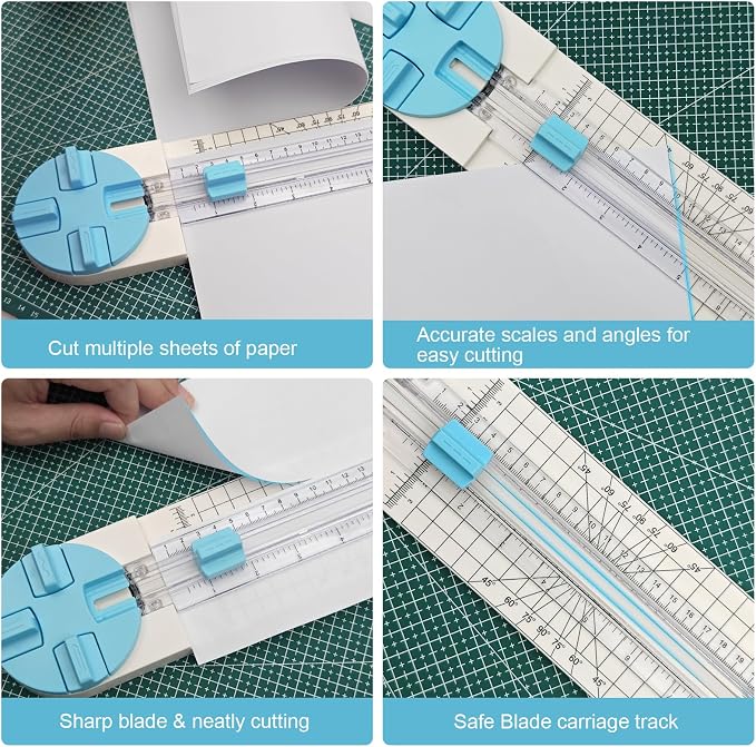 Paper Trimmer, 4 Styles Craft Paper Cutter Multi-Function Scrapbooking Tool - Image 3