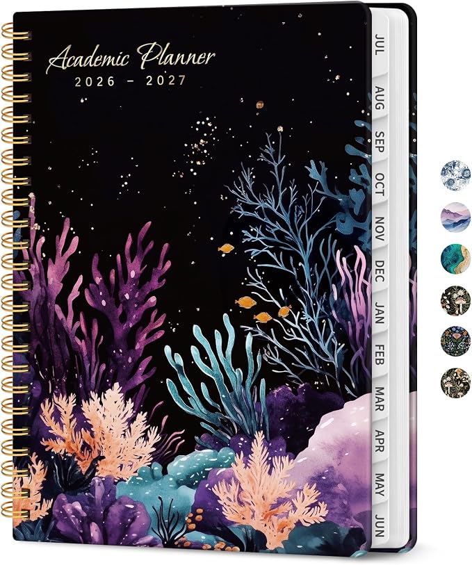 Planner 2026-2027, Academic Monthly and Weekly Calendar Planner by Taja