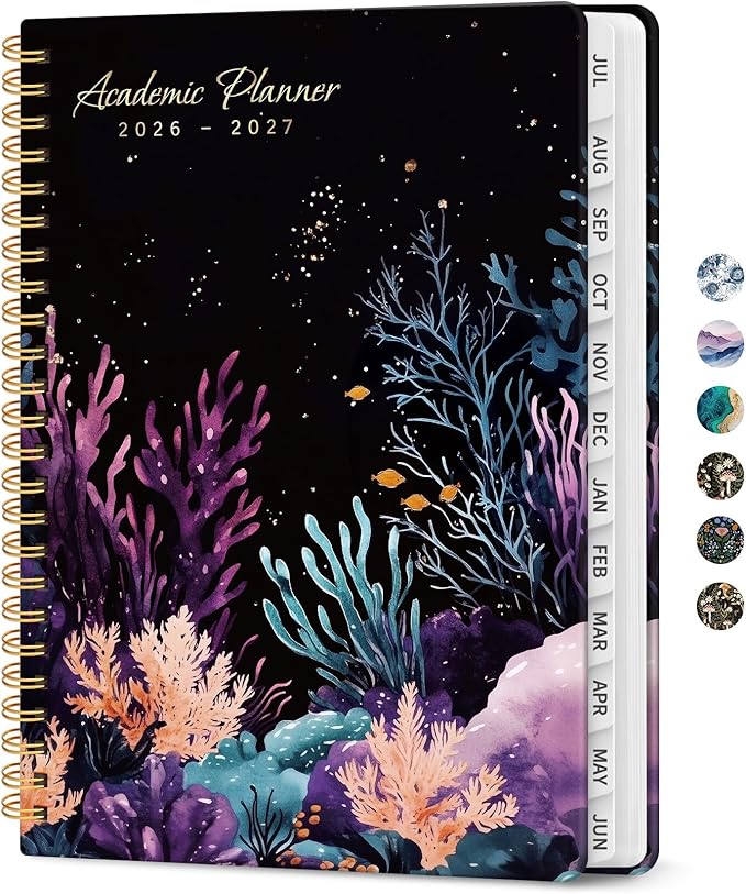 Planner 2026-2027, Academic Monthly and Weekly Calendar Planner by Taja