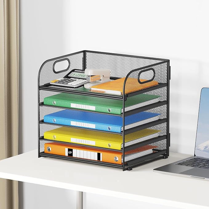 Lavatino 5 Tray Desk File Organizer, Desktop File Organizer and Storage - Image 6