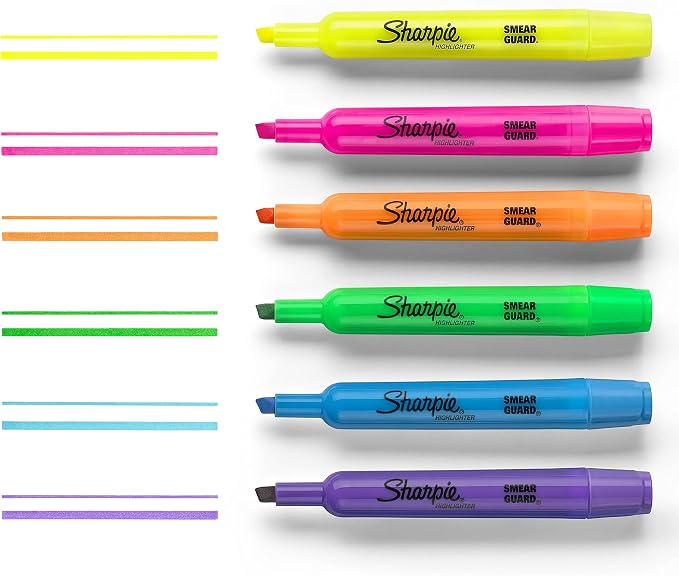 SHARPIE Tank Highlighters Chisel Tip Yellow | Fluorescent | Smear Resistant | - Image 7