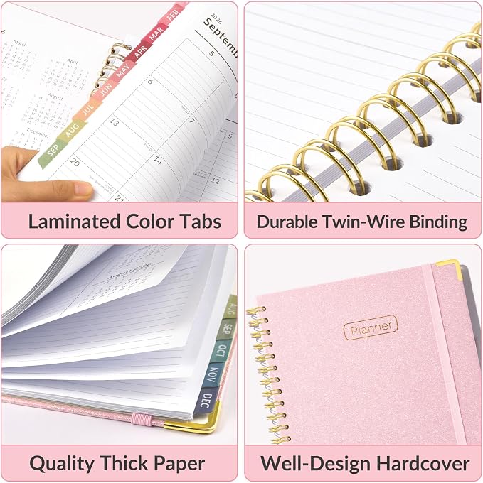 Forvencer 2026 Planner, Hardcover Calendar Planner Weekly and Monthly, Jan 2026 - Image 5