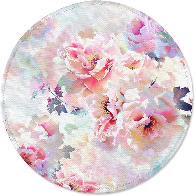 ITNRSIIET Round Mouse Pad with Stitched Edge Premium-Textured Waterproof by +ITNRSIIET