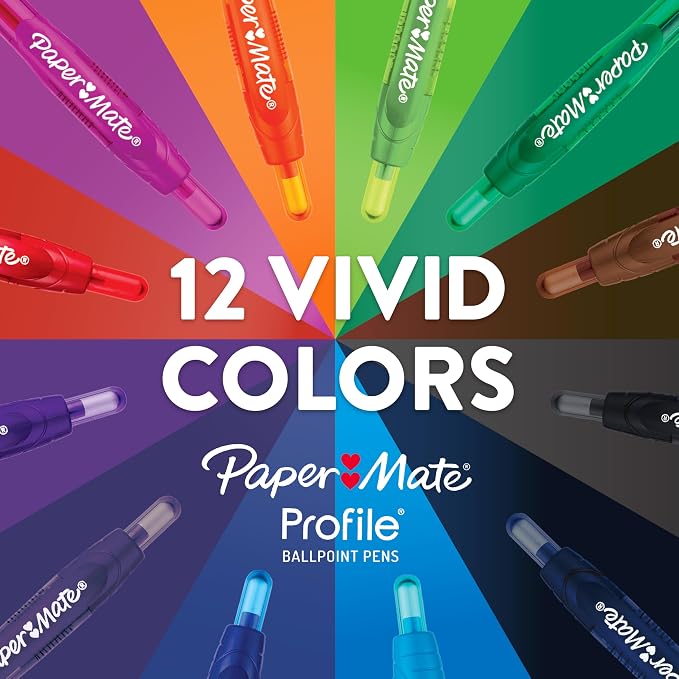 Paper Mate Profile Retractable Ballpoint Pens, Bold Point, Journaling, Office - Image 8