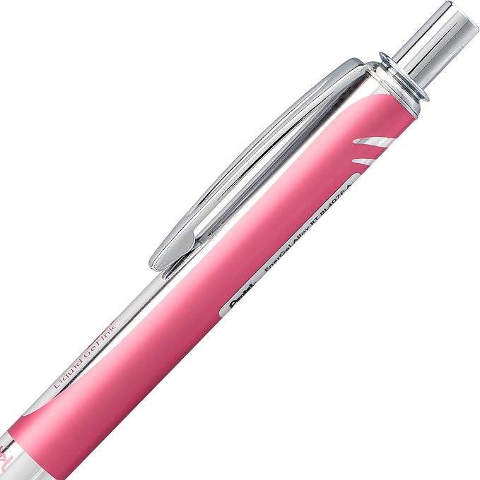 Pentel PINK BCA EnerGel Alloy RT Premium Liquid Gel Pen, Medium Line, 1 Pack - Image 4