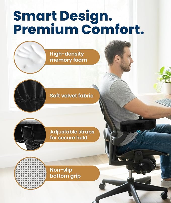Elevate Series by Everlasting Comfort Office Chair & Wheelchair Arm Pads - Image 5