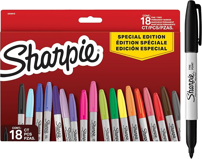 Sharpie Permanent Marker Set | Limited Edition Colour Assortment | Fine Point | by Unknown
