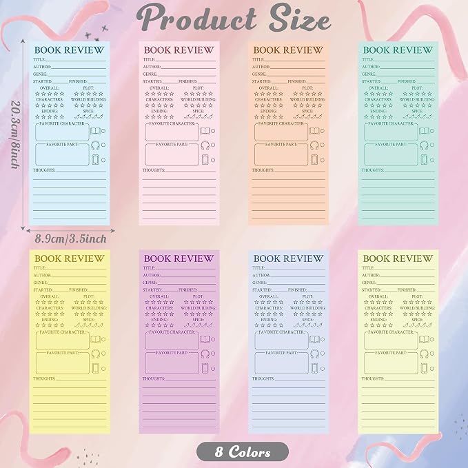 L1rabe Colorful Book Review Bookmarks - Image 2