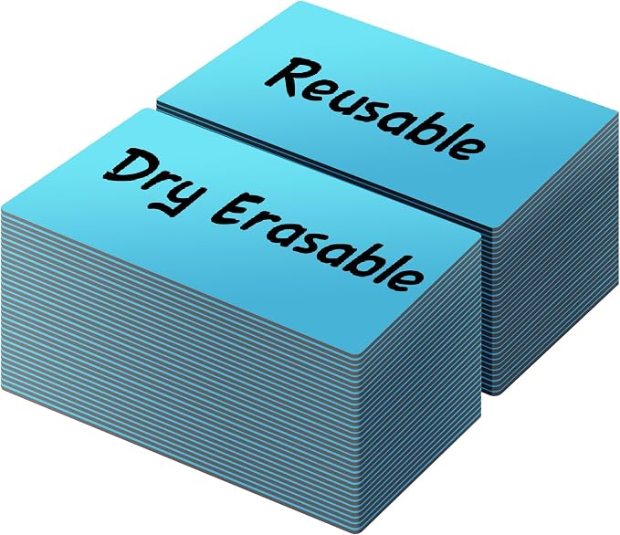 LLPT Dry Erase Magnetic Labels 2" x 4" 50 Packs Blue | Reusable Blank Writable by LLPT-AllAboutAdhesiveTapes