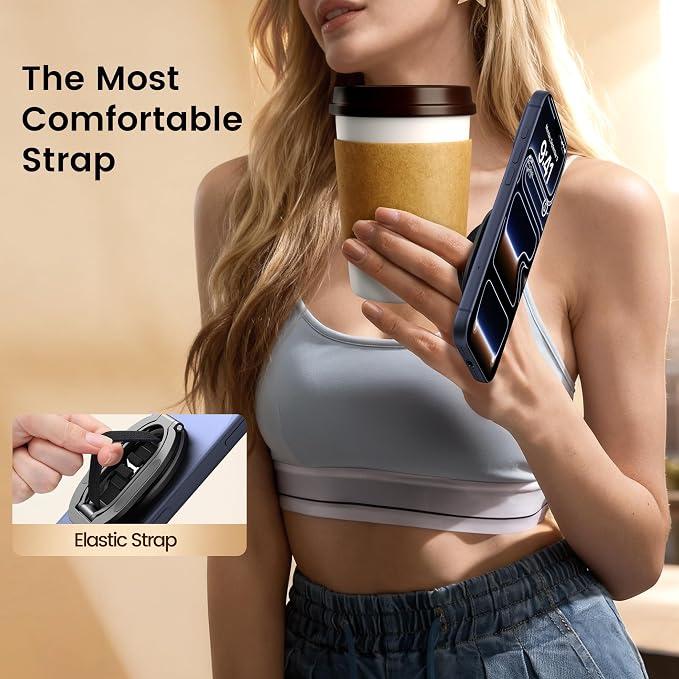 Foldable Double Sided Ring Magnetic Phone Grip & Kickstand, Finger Loop Strap - Image 7