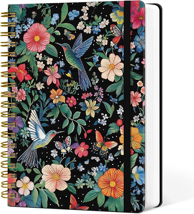 Lined Spiral Notebook Journal for Work, 300 Pages Thick B5 College Ruled by Taja