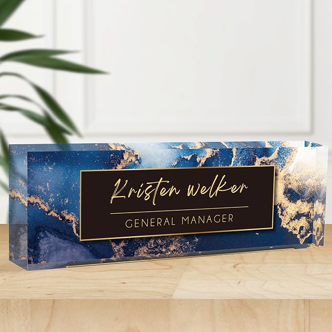 Personalized Office Name Plate, Custom Name Plate by Flpoxzd