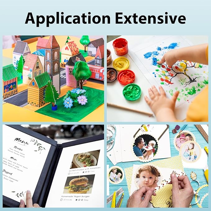 OcePor 200 Sheets White Cardstock 8.5” x 11”, 92lb/250gsm Card Stock, Thick Card Stock Paper, Heavy Cardstock Paper for Printer, Resume, Scrapbooks, Art, Crafts, Business Cards-DeskLoop Office