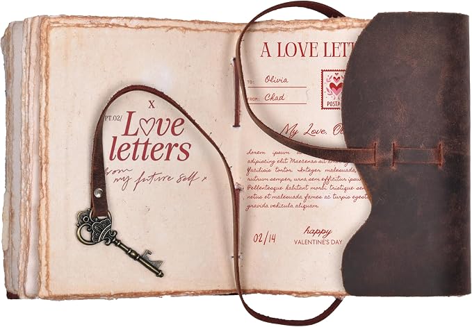 LEATHER VILLAGE Vintage Leather Journal – 200 Handmade Vintage Deckle Edge - Image 3