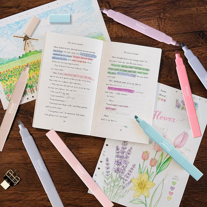 Piochoo Highlighters, Dual Tip Office Accessories - Image 7