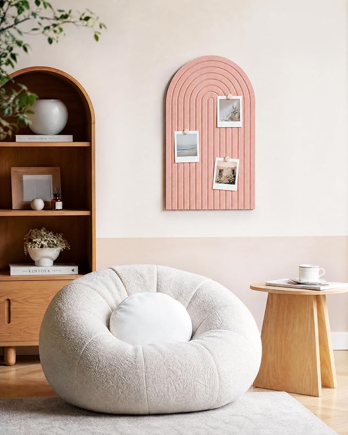 Large Arched Felt Bulletin Board 24"x16", 1/2" Thick Foldable Pin Board - Image 6