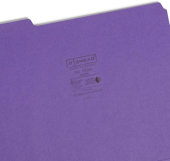 Smead Standard File Folders, 1/3-Cut Tabs, Letter Size - Image 7
