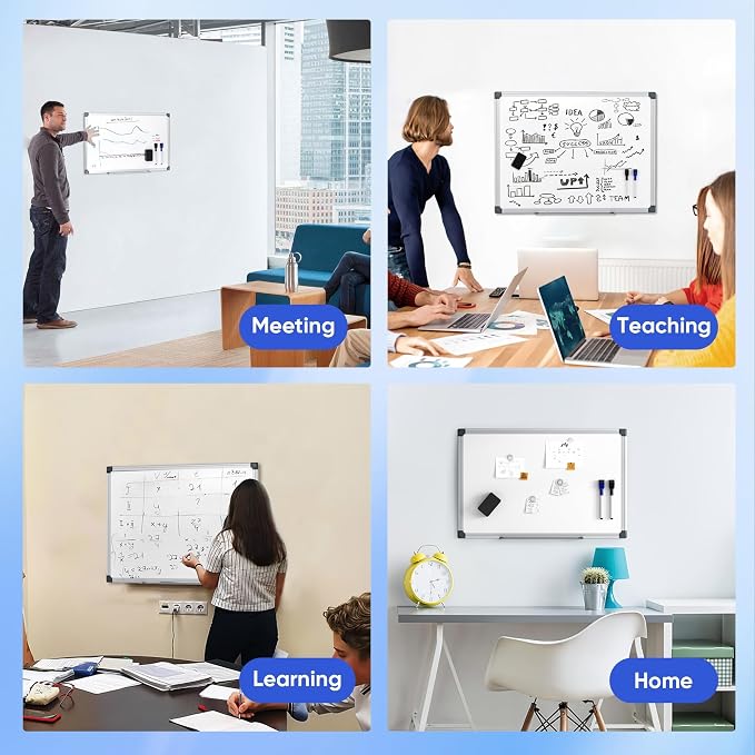 VUSIGN 36" x 24" Magnetic Whiteboard - Image 7