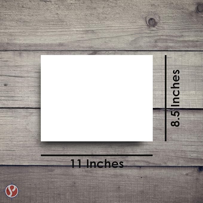 8.5 x 11" Blank White Memo Pads - Image 5
