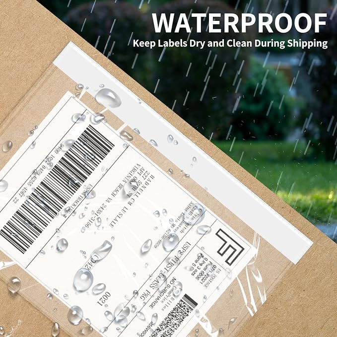 7.5" x 5.5" Shipping Label Sleeves, SJPACK Clear Adhesive Top Loading Packing - Image 3