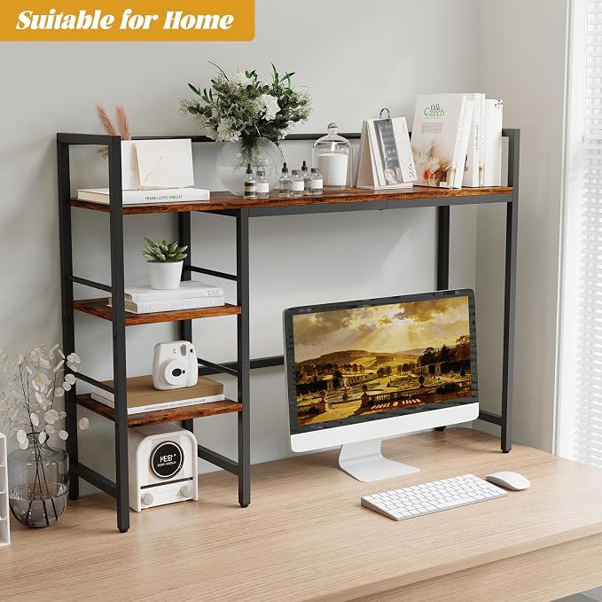 HavenlyYouth Desk Shelf, 38.6 Inch Wood Desk Organizer Shelf - Image 2