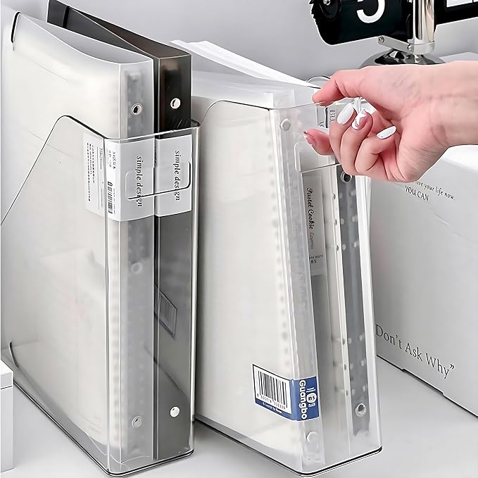 2-Pack Clear Acrylic Vertical Magazine File Holders – Desktop Organizer - Image 3