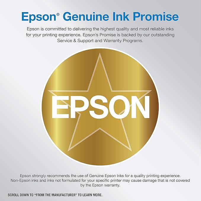 Epson EcoTank Pro ET-5850 Wireless Color All-in-One Supertank Printer, White & T522 EcoTank Ink Ultra-high Capacity Bottle Color Combo Pack (T522520-S)-DeskLoop Office