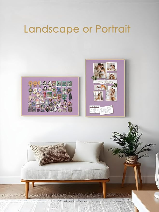 Lightomorrow Bulletin Board 30 x 20 inches, Mystic Violet Pin Board - Image 4