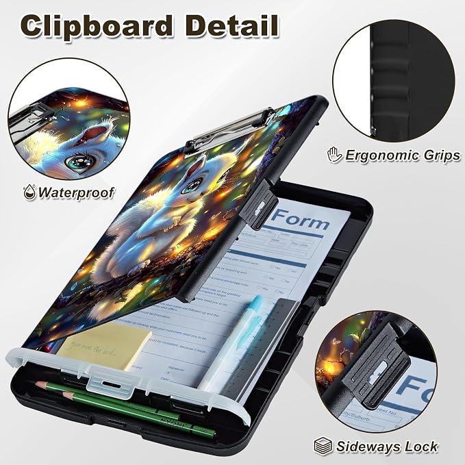 Clipboard with Storage, Nursing Clip Board 8.5 x 11 Storage Organization Box - Image 5