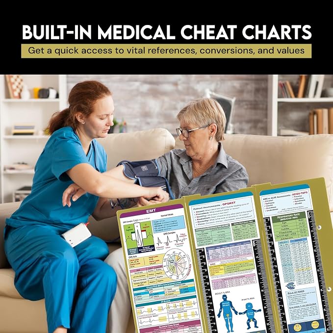 Nursing Clipboard EMT Edition 3 Layers Aluminum Foldable Nurse Clip Board - Image 8