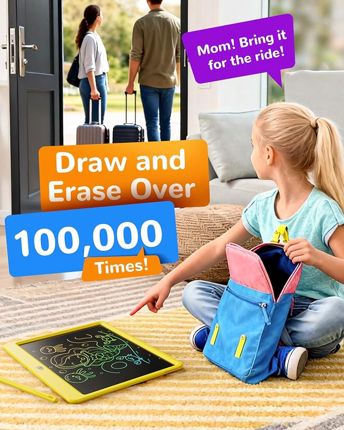 KOKODI LCD Writing Tablet, 12 Inch Colorful Toddler Doodle Board Drawing Tablet - Image 5