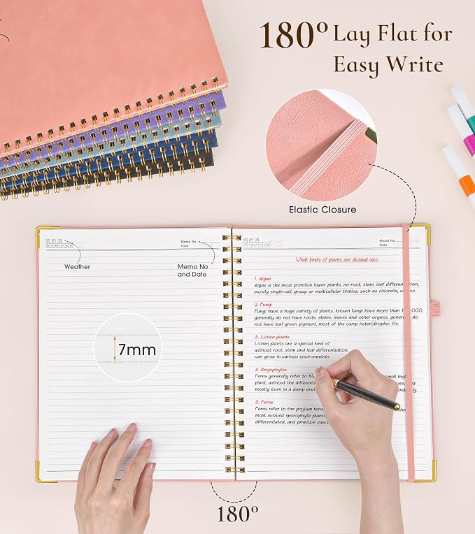 Hardcover Spiral Notebook Journal 8.5” x 11”, A4 Large Leather Notebooks - Image 4
