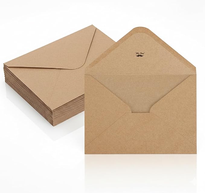 Mr. Pen- Kraft Envelopes, 39 Pack, 5 x 7 Inch, A7 Envelopes, Card Envelopes by MrPen