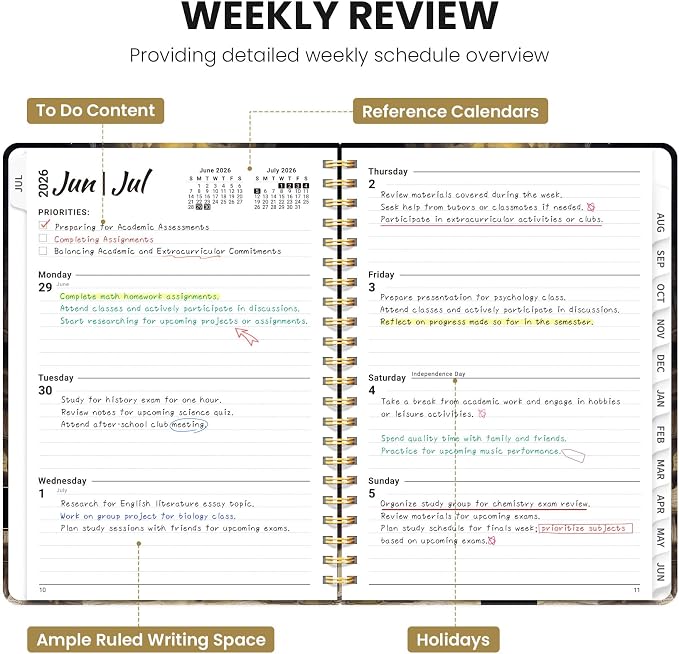 Planner 2026-2027, Monthly and Weekly Academic Planner July 2026 - Image 3