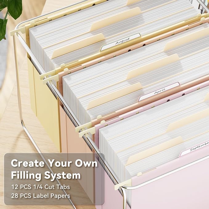 Ansook Plastic Hanging File Folders, Expandable Letter Size 4 Inch File Folders - Image 5