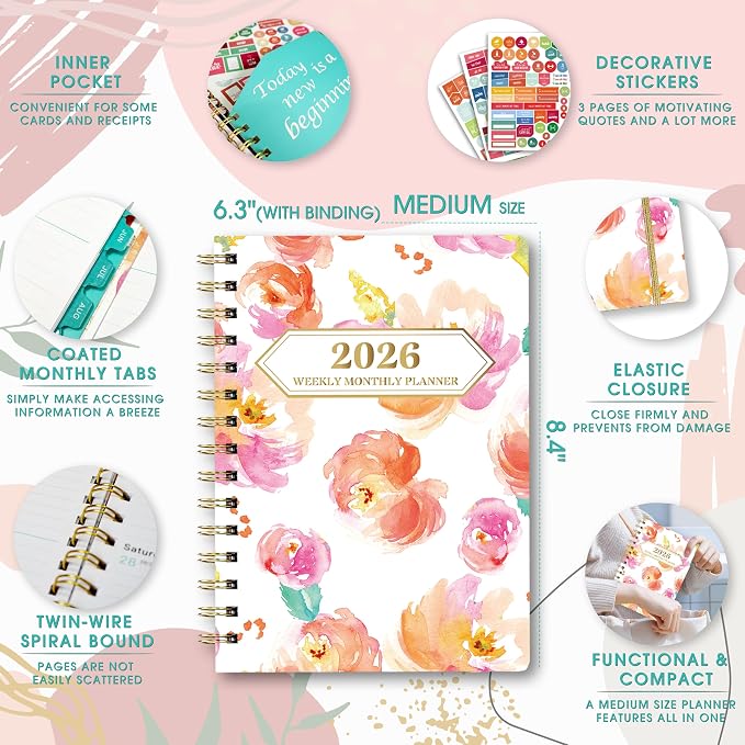 Ymumuda 2026 Planner, Daily Weekly and Monthly Planner，Jan 2026 - Image 5