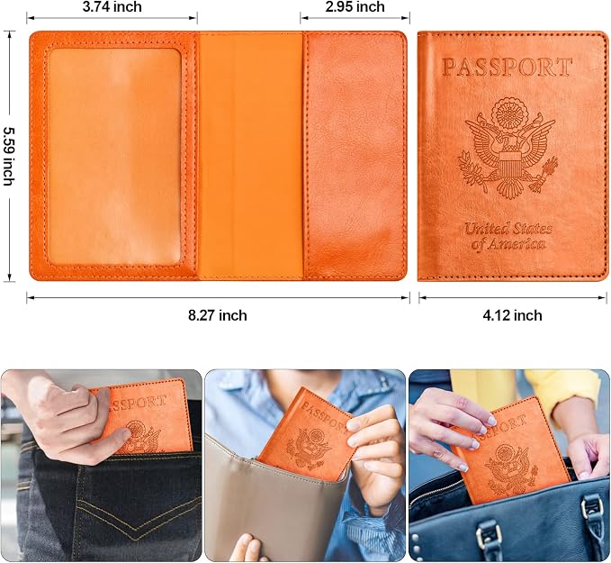 Passport and Vaccine Card Holder Combo, Passport Holder - Image 3