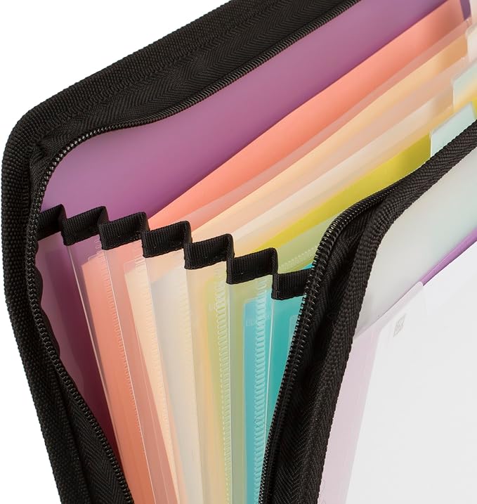 Five Star Expanding File Organizer + Study App, 7-Pocket Accordian File - Image 5