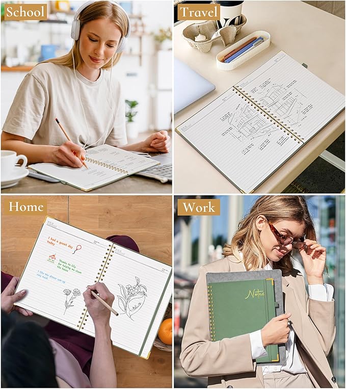 Hardcover Spiral Notebook Journal 8.5” x 11”, A4 Large Cute Notebooks - Image 7