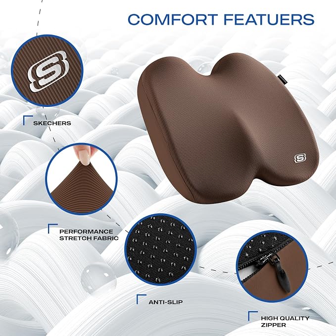 Skechers Seat Cushion, Ergonomic Memory Foam Cushion - Image 3
