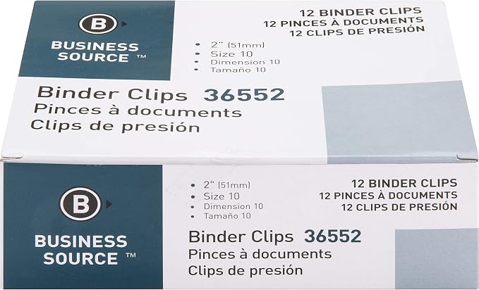 Business Source Fold-Back Binder Clips - Image 2