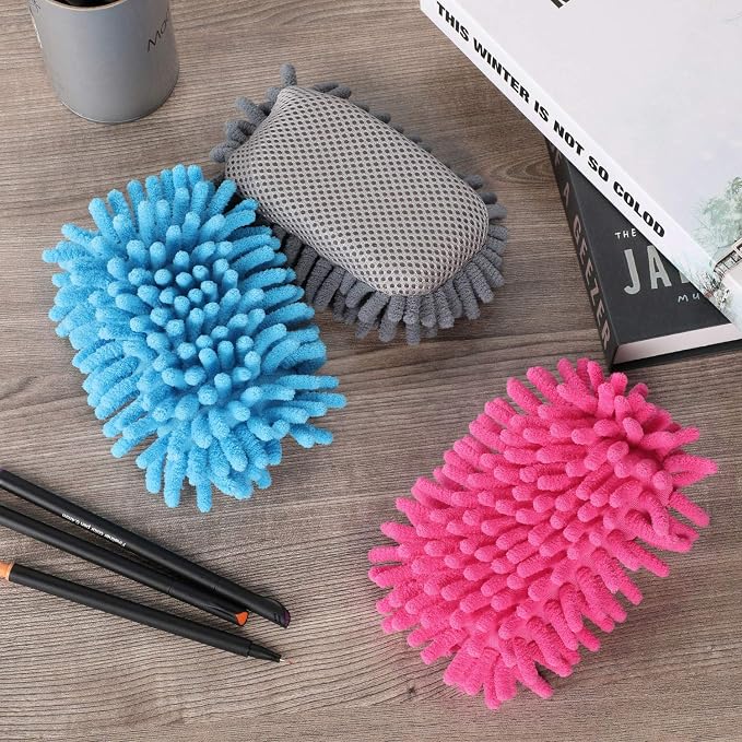 Zonon 6 Pieces Washable Microfiber Shag Dry Erase Board Eraser Microfiber Shag - Image 4