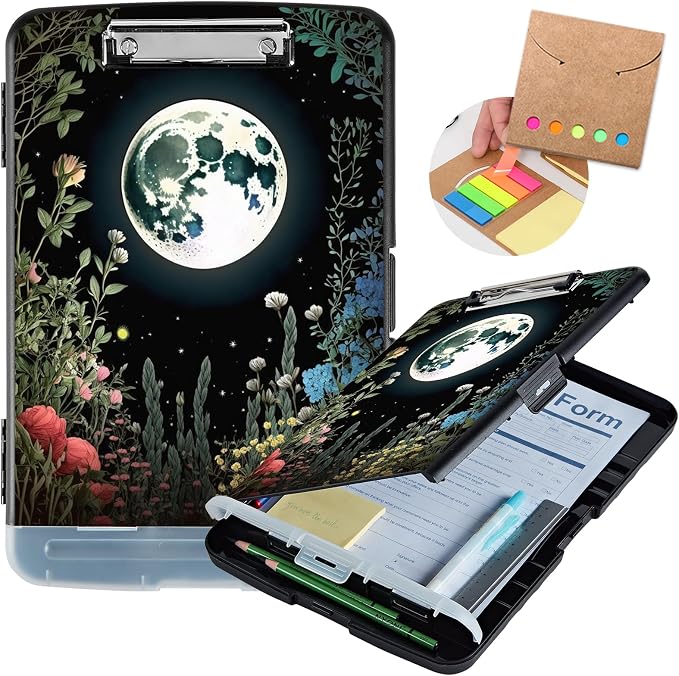 Clipboard with Storage, Heavy Duty Plastic Storage Clipboard with Low Profile - Image 2