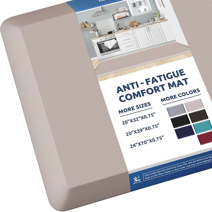 KitchenClouds Kitchen Mat Cushioned Anti Fatigue Rug 24"x70" Water Resistant by KitchenClouds