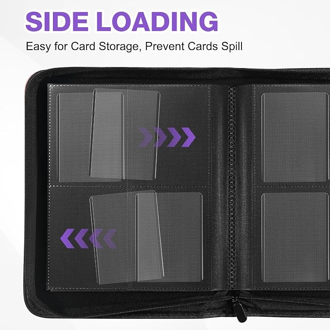 Toploader Binder, Holds 160 Toploaders, 100 Toploaders INCLUDED, 4-Pocket PU - Image 7