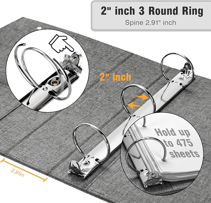 Ospelelf 2 Inch 3 Ring Binder Organizer - Image 3