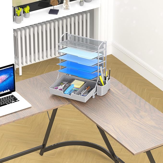 Simple Houseware 6-Tier Desk Document File Tray Organizer - Image 3
