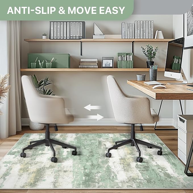 Office Chair Mat for Hardwood Tile Floor, Abstract 36"X 60" Desk Mats for - Image 4