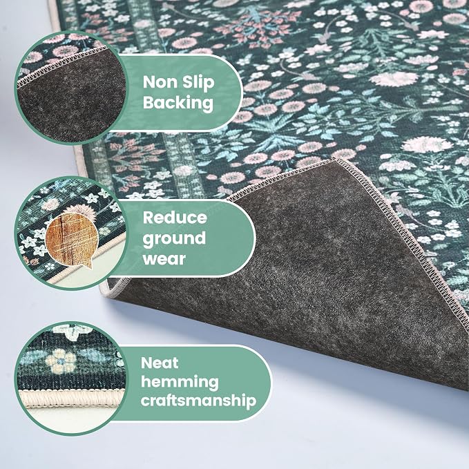 Office Chair Mat for Hardwood Tile Floor, Machine Washable Office Area Carpet - Image 4