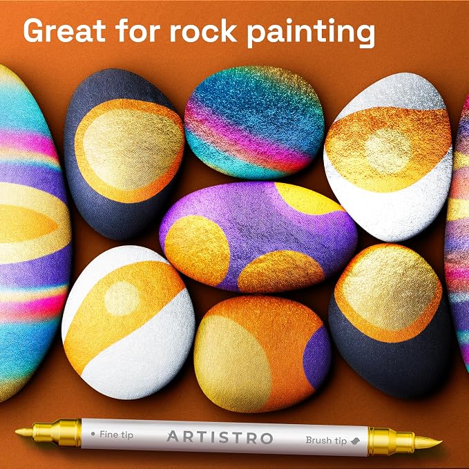 ARTISTRO 36 Gold Acrylic Paint Markers - Image 7